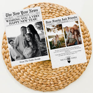 Unik Roligt för nyhetsblad: ett års foto nytt år Julkort