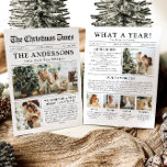 Unik Roligt för nyhetsblad: Ett års fotopul Julkort<br><div class="desc">Gratulerar till högdagrarna i ditt år med vårt unika "What A Year"-kort för julfoto-helgdag. Designat i en modern tidning stil, ger det här kortet ett kreativ för att dina favoritminnen och milstolpar. Med anpassadets sektioner för foton och bildtexter är det perfekten att visa allt som gjorde detta år speciellt. Detta...</div>