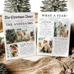 Unik Roligt för nyhetsblad: Ett års fotopul Julkort<br><div class="desc">Gratulerar till högdagrarna i ditt år med vårt unika "What A Year"-kort för julfoto-helgdag. Designat i en modern tidning stil, ger det här kortet ett kreativ för att dina favoritminnen och milstolpar. Med anpassadets sektioner för foton och bildtexter är det perfekten att visa allt som gjorde detta år speciellt. Detta...</div>