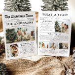 Unik Roligt för nyhetsblad: Ett års fotopul Julkort<br><div class="desc">Gratulerar till högdagrarna i ditt år med vårt unika "What A Year"-kort för julfoto-helgdag. Designat i en modern tidning stil, ger det här kortet ett kreativ för att dina favoritminnen och milstolpar. Med anpassadets sektioner för foton och bildtexter är det perfekten att visa allt som gjorde detta år speciellt. Detta...</div>