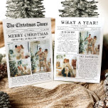 Unik Roligt för nyhetsblad: Ett års fotopul Julkort<br><div class="desc">Gratulerar till högdagrarna i ditt år med vårt unika "What A Year"-kort för julfoto-helgdag. Designat i en modern tidning stil, ger det här kortet ett kreativ för att dina favoritminnen och milstolpar. Med anpassadets sektioner för foton och bildtexter är det perfekten att visa allt som gjorde detta år speciellt. Detta...</div>