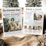 Unik Roligt för nyhetsblad: Ett års fotopul Julkort<br><div class="desc">Gratulerar till högdagrarna i ditt år med vårt unika "What A Year"-kort för julfoto-helgdag. Designat i en modern tidning stil, ger det här kortet ett kreativ för att dina favoritminnen och milstolpar. Med anpassadets sektioner för foton och bildtexter är det perfekten att visa allt som gjorde detta år speciellt. Detta...</div>