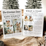 Unik Roligt för nyhetsblad: Ett års fotopul Julkort<br><div class="desc">Gratulerar till högdagrarna i ditt år med vårt unika "What A Year"-kort för julfoto-helgdag. Designat i en modern tidning stil, ger det här kortet ett kreativ för att dina favoritminnen och milstolpar. Med anpassadets sektioner för foton och bildtexter är det perfekten att visa allt som gjorde detta år speciellt. Detta...</div>