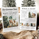 Unik Roligt för nyhetsblad: Ett års fotopul Julkort<br><div class="desc">Gratulerar till högdagrarna i ditt år med vårt unika "What A Year"-kort för julfoto-helgdag. Designat i en modern tidning stil, ger det här kortet ett kreativ för att dina favoritminnen och milstolpar. Med anpassadets sektioner för foton och bildtexter är det perfekten att visa allt som gjorde detta år speciellt. Detta...</div>