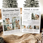 Unik Roligt för nyhetsblad: Ett års fotopul Julkort<br><div class="desc">Gratulerar till högdagrarna i ditt år med vårt unika "What A Year"-kort för julfoto-helgdag. Designat i en modern tidning stil, ger det här kortet ett kreativ för att dina favoritminnen och milstolpar. Med anpassadets sektioner för foton och bildtexter är det perfekten att visa allt som gjorde detta år speciellt. Detta...</div>