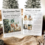 Unik Roligt för nyhetsblad: Ett års fotopul Julkort<br><div class="desc">Gratulerar till högdagrarna i ditt år med vårt unika "What A Year"-kort för julfoto-helgdag. Designat i en modern tidning stil, ger det här kortet ett kreativ för att dina favoritminnen och milstolpar. Med anpassadets sektioner för foton och bildtexter är det perfekten att visa allt som gjorde detta år speciellt. Detta...</div>