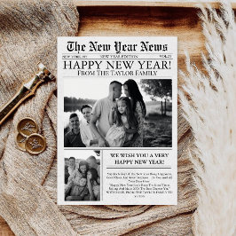 Unik Roligt för nyhetsblad Photo2025 Gott nytt år Julkort