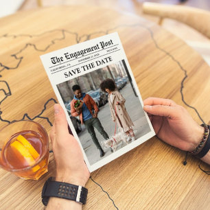 Unik Roligt för nyhetsblad - Spara datum Bröllop Inbjudningar