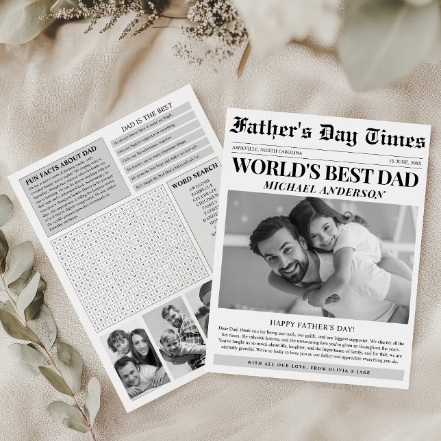 Unik Roligt för tidningsfoto Lycklig Fars dag (Skapare uppladdad)