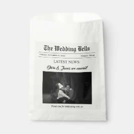 Unik Roligt Newspaper Bröllop Photo