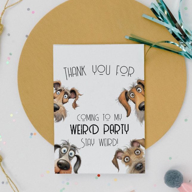 Unik Rollig Hundfest Tack Kort (Thank you card for dog lovers)