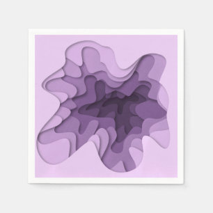 Unik romantisk Lila Ombre 3D-effekt Vinkar Pappersservett