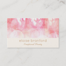 Unik Rosa Abstrakt Bokeh Spa Beauty Salon Visitkort