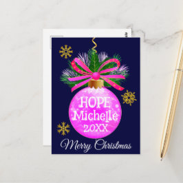 Unik rosa banderollskula vykort