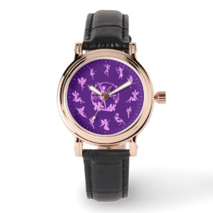 Unik Rosa Fairy Silhouettes ThMB Watch Armbandsur
