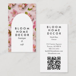 Unik Rosa Flowers Photography QR Code Arch Visitkort