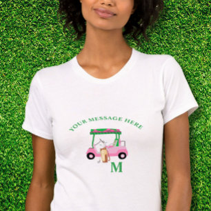 Unik Rosa Golf Cart Monogram Bella+Canvas T Shirt