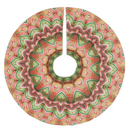 Unik Rosa Grönt Julgran Skirt Julgransmatta Borstad Polyester