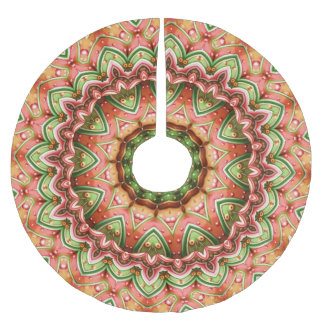 Unik Rosa Grönt Julgran Skirt Julgransmatta Borstad Polyester