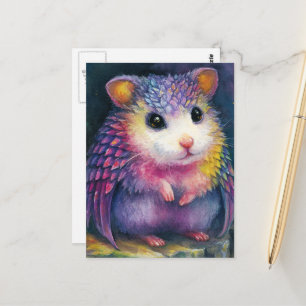 Unik rosa hamsterdrake vykort