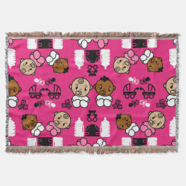 Unik Rosa Nyfödd bebis Gift Filt