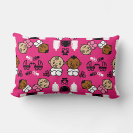 Unik Rosa Nyfödd bebis Gift Lumbarkudde