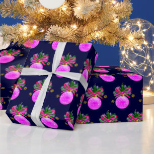 Unik Rosa Ribbon Bauble Presentpapper