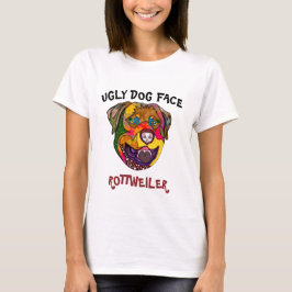 Unik Rottweiler ful hund ansikte T-Shirt