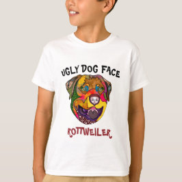Unik Rottweiler ful hund ansikte T-Shirt