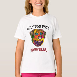 Unik Rottweiler ful hund ansikte T-Shirt