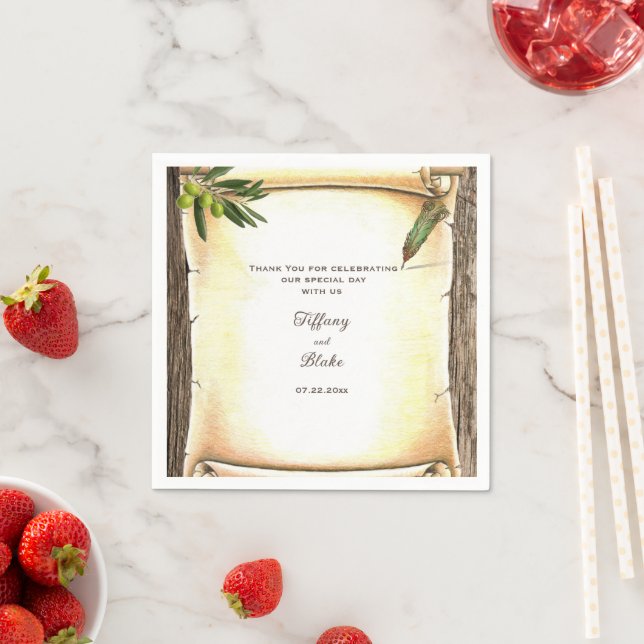 Unik Rulla och Pappra blöjor för luddpenna Bröllop Pappersservett (Insitu)