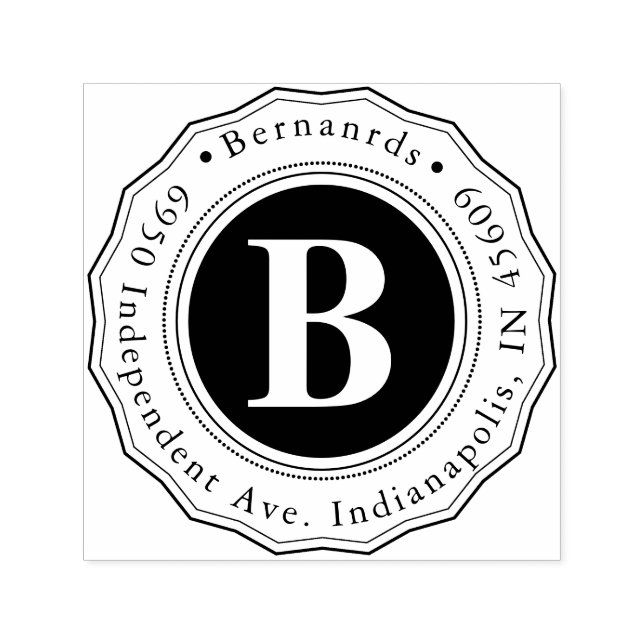 Unik Runda designfamiljen Namn Självfärgande Stämpel (Design)