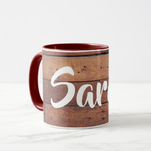 Unik Rustic Barn Monogram Namn-kaffe Mugg