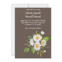 Unik Rustic Blommigt White Daisy Bröllop