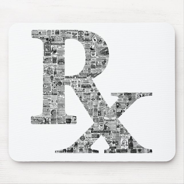 Unik Rx Pharmacy Apothecary Mousepad Musmatta (Framsidan)