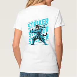 Unik Samurajkatt för Fotbollsfans & Kattälskare T Shirt