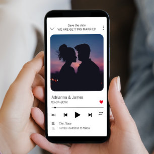 Unik sångbild för musikspelare spara datumet