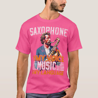 Unik saxofonisk Jazz Music Design T Shirt