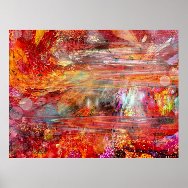 Unik scen för digitala målningsskannrar i Fantasy  Poster (Framsidan)