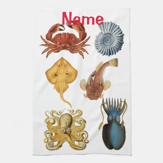 Unik Sea Beings-sortering Thunder_Cove Kökshandduk (Vertikal)