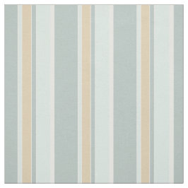 Unik Seafoam Grönt White Tan Rand Art Tyg