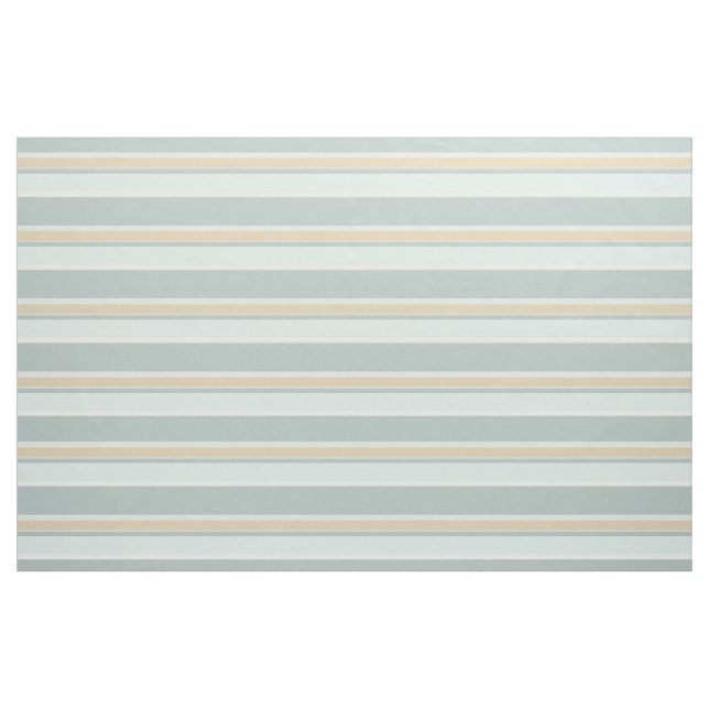 Unik Seafoam Grönt White Tan Rand Art Tyg (Fat Quarter)