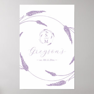 Unik signaturnyckel för Lavender Bröllop Poster