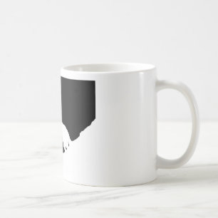 Unik Silhouette-Varg för svartvit popup-teknik Kaffemugg
