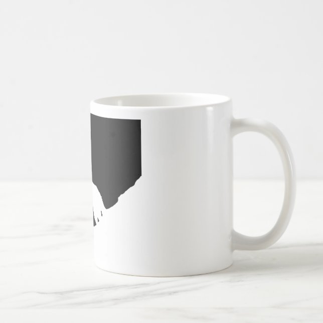 Unik Silhouette-Varg för svartvit popup-teknik Kaffemugg (Höger)