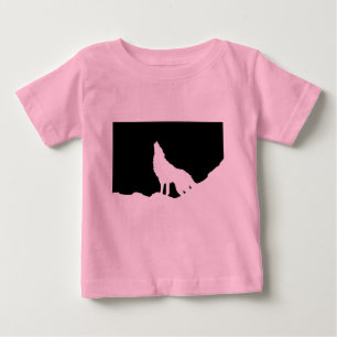 Unik Silhouette-Varg för svartvit popup-teknik Tee Shirt