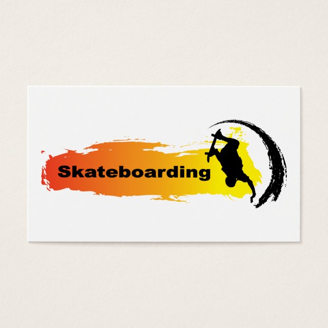 Unik skateboarding visitkort (Framsidan)