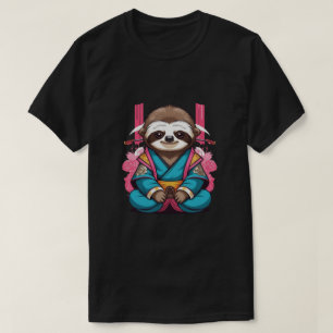 Unik Sloth Samurai-Coola och Quirky Animal Design T Shirt