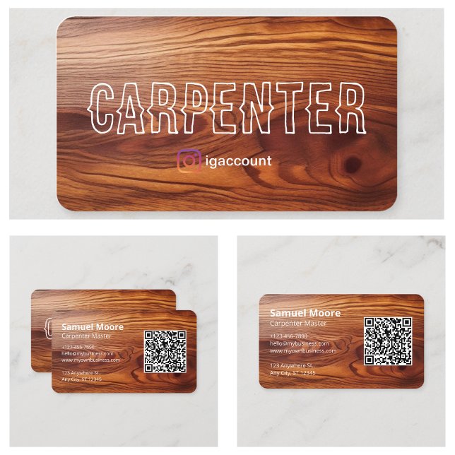Unik snickarexempel visitkort (Unique Carpenter Sample Business Card
)