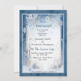 Unik snöflingformad vinter-design inbjudningar